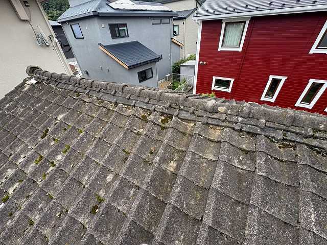 仙台市青葉区で棟板金カバー工事、施工前